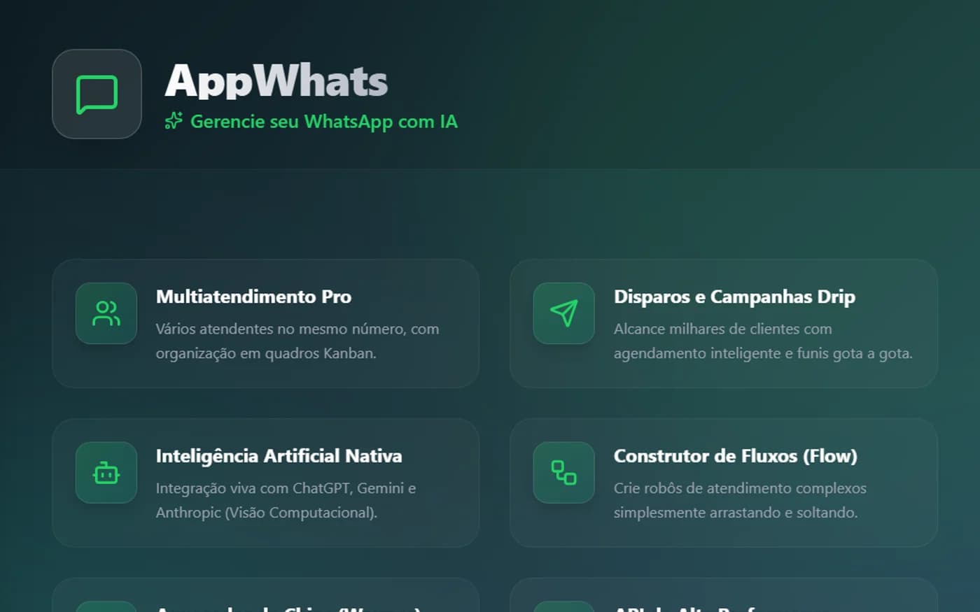 Interface do AppWhats