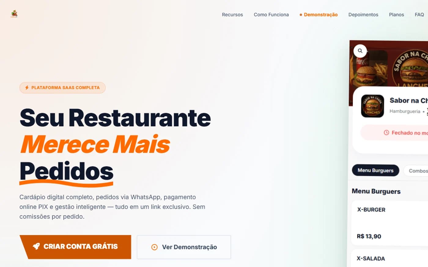 Interface do PedeMais